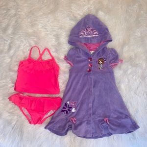 🎈3/$15🎈2t tankini and swim cover-up